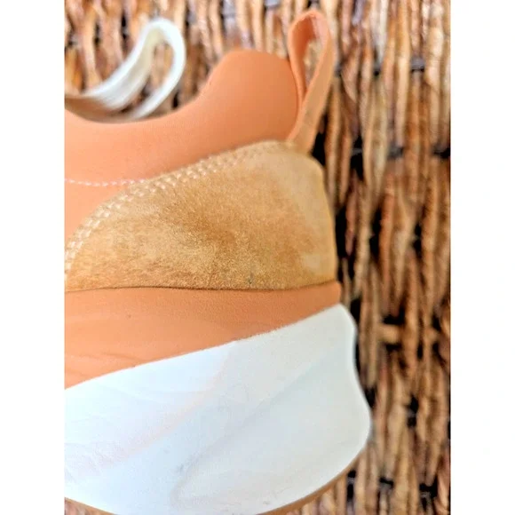 Tory Burch Good Luck Trainer Sneaker 6.5 Peach Parfait Platform Chunky Athleisur - Picture 7 of 12